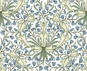 Modern fabric design pattern. Floral pattern for your design. Vector  illustration. Modern seamless pattern for interior decoration, wrapping paper, graphic design and textile. Background.
