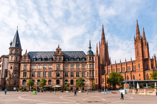 Neues Rathaus Marktkirche Wiesbaden