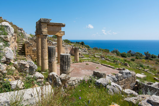 archaeological area of Solunto,near Palermo, in Sicily.
