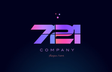 721 pink magenta purple number digit numeral logo icon vector
