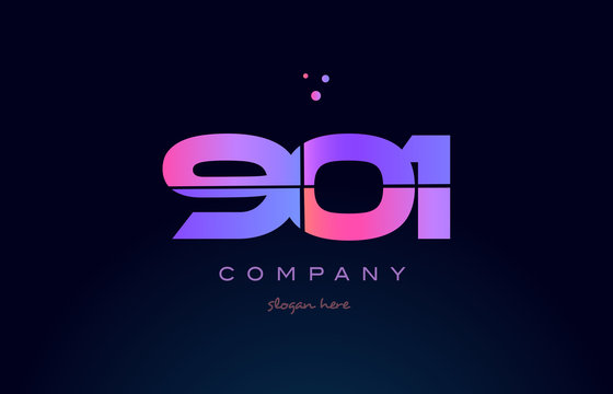 901 pink magenta purple number digit numeral logo icon vector
