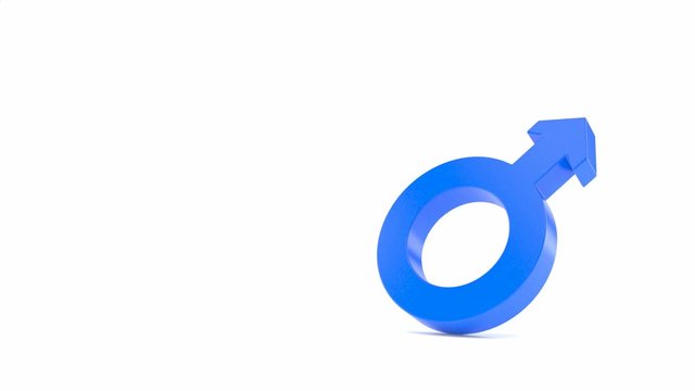 Male gender symbol isolated on white background
