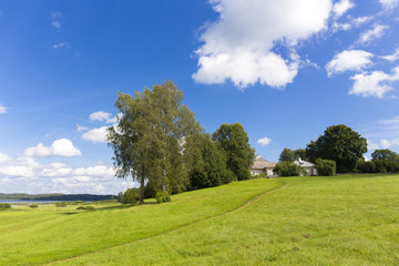 Beautiful rural landscape, Mikhaylovskoye Museum Reserve