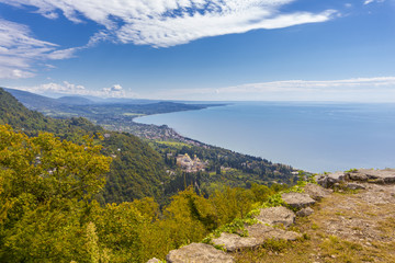 Obraz premium View from Iverian Mountain on Black Sea coastline
