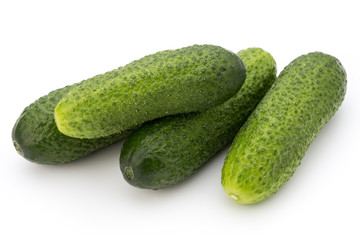 The first spring ecologically cucumbers.