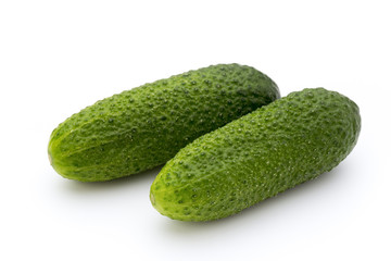 The first spring ecologically cucumbers.