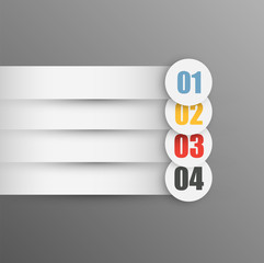 Obraz premium 4 options presentation of data vector infographics