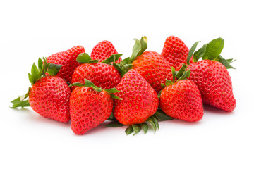 Strawberry isolated on white background. Fresh berry.