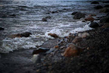 Waves from the evening surf