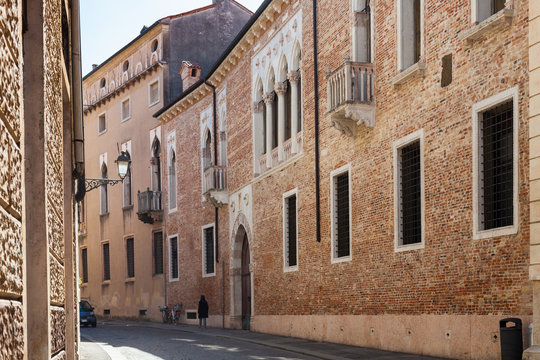 medieval palazzo on street contra porti in Vicenza
