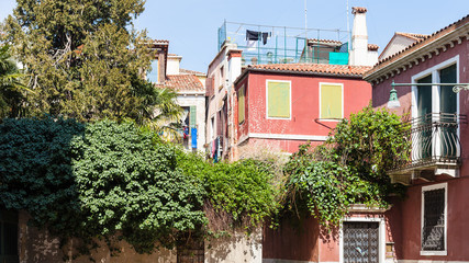 residential houses in Castello district in Venice