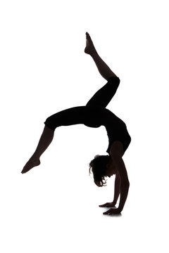 Silhouette of woman dancer