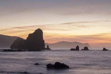 sunset in the coast of bizkaia