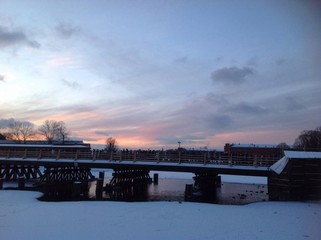 Obraz premium зимний закат