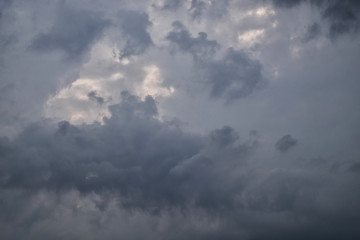 Obraz premium Overcast sky with dark clouds, The gray cloud ,Before rain.