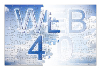 WEB 4.0 - concept image in puzzle shape