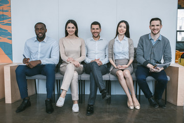 Group of people business team sitting work concept
