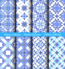 Blue Backgrounds Weave Fabric Patterns