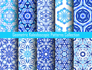 Kaleidoscopic Decorative Blue Backgrounds