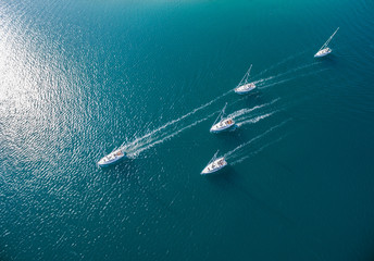 Sailing boats in Adriatic, Croatia