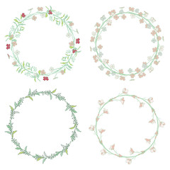 Wreaths, Branches, Laurels with Herbs, Plants and Flowers