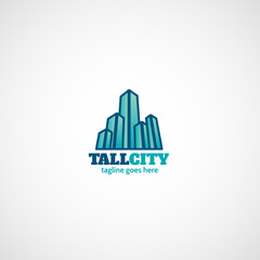 Fototapeta premium Tall City logo.