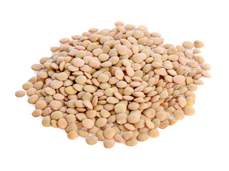 lentils isolated on white background