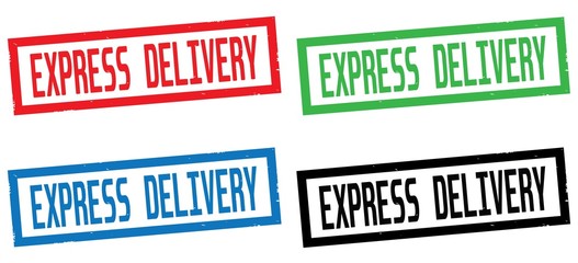 EXPRESS DELIVERY text, on rectangle border stamp sign.