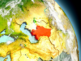 Turkmenistan from space