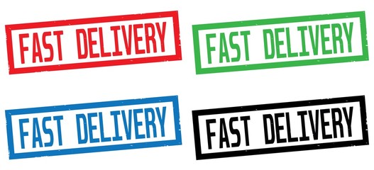 FAST DELIVERY text, on rectangle border stamp sign.