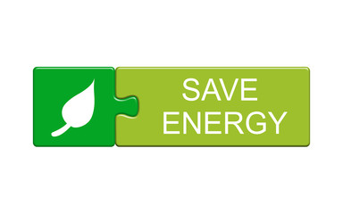 Fototapeta Zielony przycisk, ikona  z napisem energia  obraz