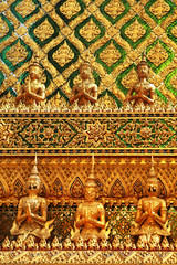 part of wall in Wat Phra Kaeo temple