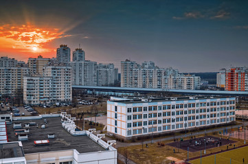 Fototapeta premium City, residential quarters