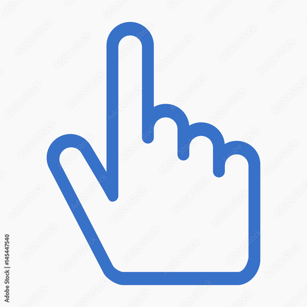 Poster cursor hand web icon vector illustration design.