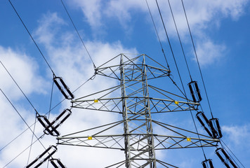 Electricity line against the sky.