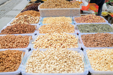 Nuts mix at market