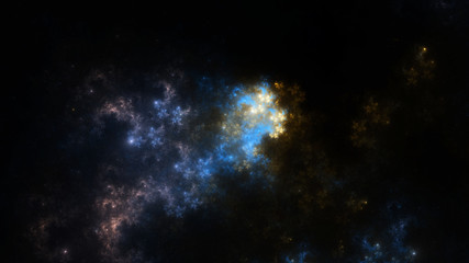 Fototapeta na wymiar Abstract fractal illustration looks like galaxies