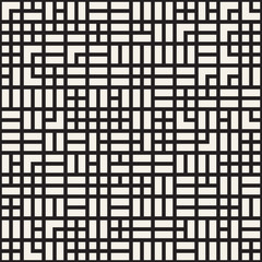 Vector seamless pattern. Mesh repeating texture. Linear grid with chaotic shapes. Stylish geometric lattice design