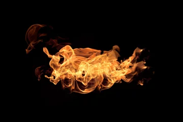 Crédence de cuisine en verre imprimé Flamme Les flammes brûlent la chaleur.