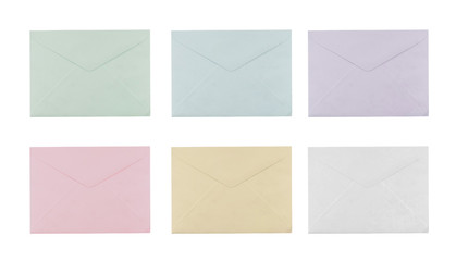 Envelope isolated on black background., This has clipping path.