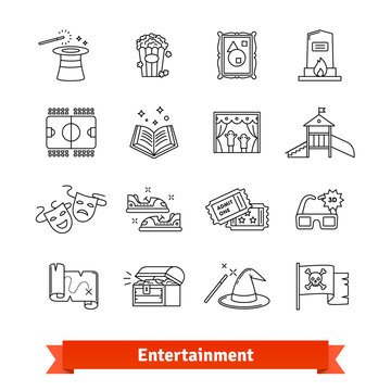 Cinema, theme park, galery, amusement events