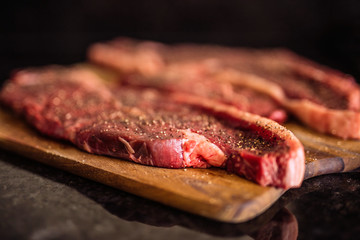 Steak ready to be cooked