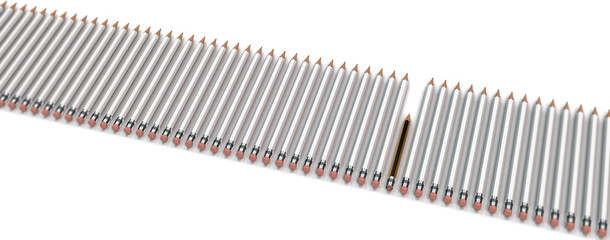 bleistifte als business symbol für fleiß