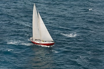 Sailing boat journey