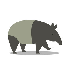 Vector Illustration of a Tapir