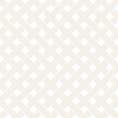 Weave Seamless Pattern. Stylish Repeating Texture. Black and White Geometric Vector Illustration.