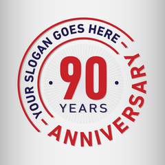 90 years anniversary logo template.
