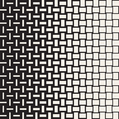Vector Seamless Geometric Pattern. Halftone gradient color transition. Woven Lines Simple Lattice