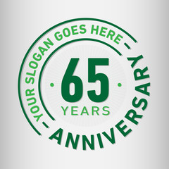 65 years anniversary logo template.
