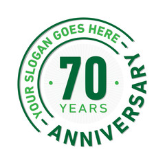 70 years anniversary logo template.
